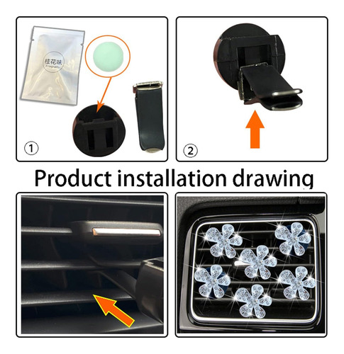 Flor Clips De Ventilación 6 Pcs Lindo Coche Ambientadores