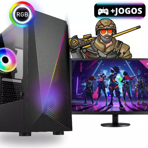 Pc Gamer Novo I7 16gb Ssd 480gb C/ Monitor + Jogos Gratis