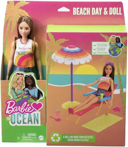 Barbie Loves The Ocean & Beach Doll Set - Malibu Morena