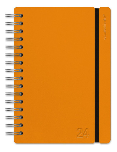 Agenda 2024 Diaria A5 Vacavaliente Cuero Reciclado Color De La Portada Pumpkin