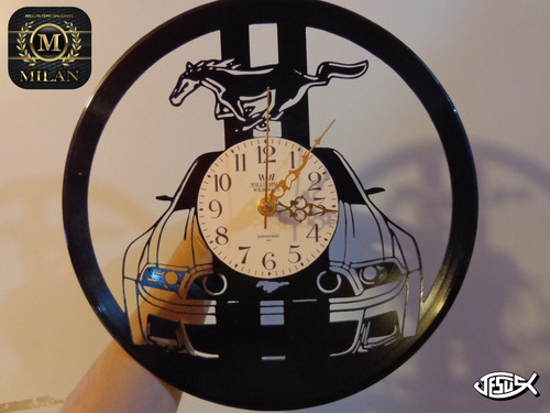 Reloj En Disco De Vinilo | Mustang