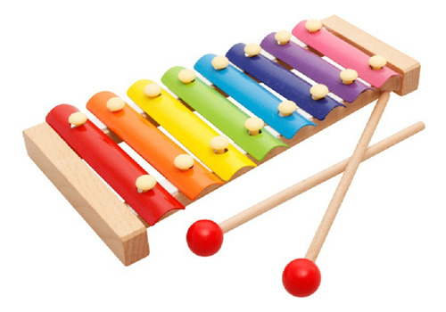 Xilófono Rainbow Music Toy De 8 Notas, Colorido Y Cromático