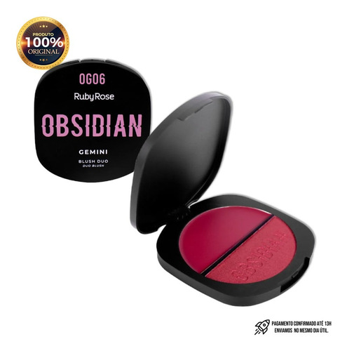 Blush Duo Gemini Linha Obsidian Da Ruby Rose Cor Og06