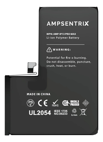 Bateria Ampsentrix Sin Mensajes Y Con 100% Iphone 13 Pro Max