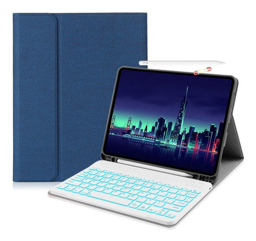 Funda De Teclado Iluminado Con Ñ Para iPad Mini1/2/3 7.9inch