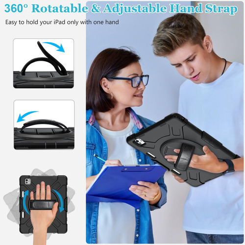 Funda Para Ipad Air M3/m2 13 Pulgadas Silicona Negra Negro
