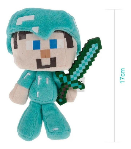 Minecraft Diamond Steve - Peluche De Peluche El Mejor Regalo