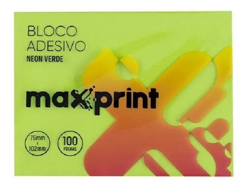 Bloco De Recado Autoadesivo 76x102mm - Maxprint Cor Verde