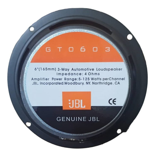 Imagen 4 de 4 de Cornetas Jbl Gto 603 6 Pulgadas 3 Vias 125w