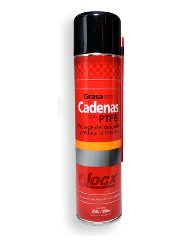 Lubricante Grasa Cadenas Ruedas Dentadas Ptfe Locx 350ml