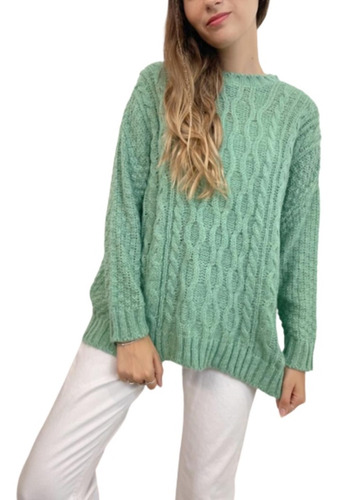 Sweater Pullover Tejido Ochos Amplio