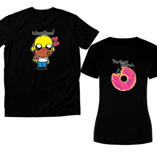 Playeras Pareja Homero Simpson Dona Novios Par