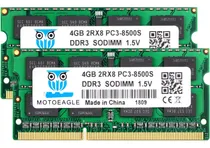 Comprar Memorias Ram Motoeagle Sodimm 2 X 4 Gb Ddr3 1066 Mhz 204 ...