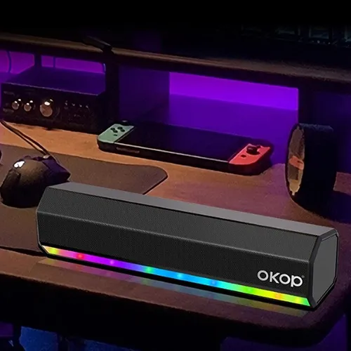 Parlante Pórtatil Bluetooth Okop Kp-557 Led Rgb