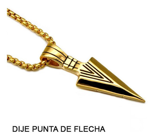 Imagen 3 de 7 de Collar Flecha Dorado