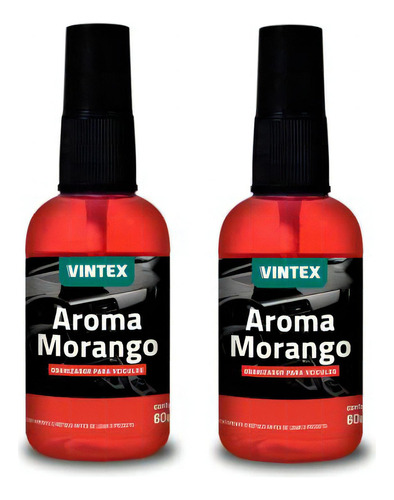 2 Arominha Spray Morango Cheirinho Carro Ambiente Vintex