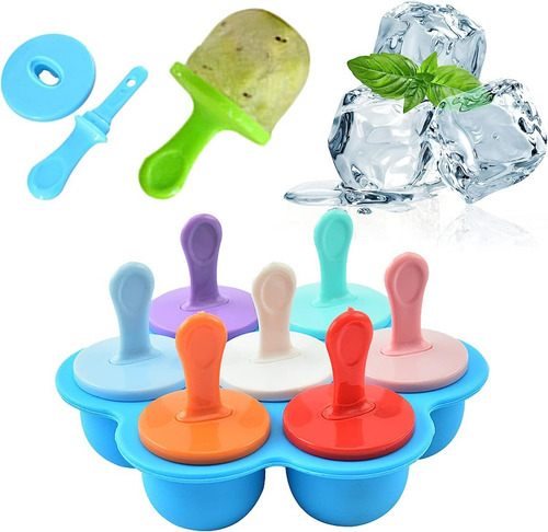 3 Molde De Silicón, 23 Paletas De Hielo Y 100 Palos