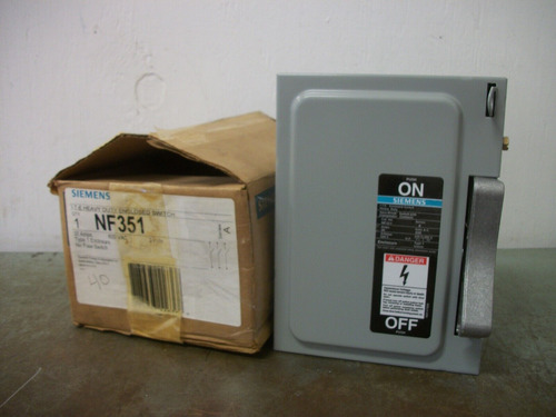 Siemens Disconnect Type 1 Nf351 30amp 600volt 3pole Non- Ddl