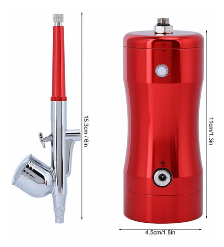 Imagen 2 de 10 de Bomba G12 + Kit De Aerógrafo De Pulverización Mini De 0,3 Mm