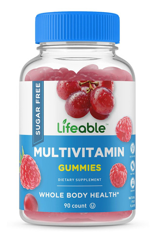 Multivitamnico Lifeable Sin Azcar  Gomitas De Sabor Natural