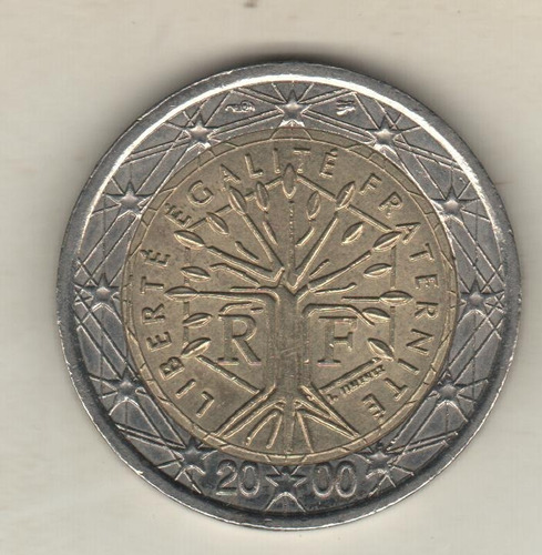 Francia Moneda Bimetálica De 2 Euros Año 2000 Km 1289 - Exc+