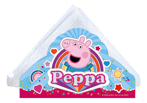 Servilletero Peppa Pig (15 Servilletas) - Cotillón Waf