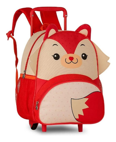 Mochila De Rodinhas Raposa Pets Infantil Escolar  13  - Clio