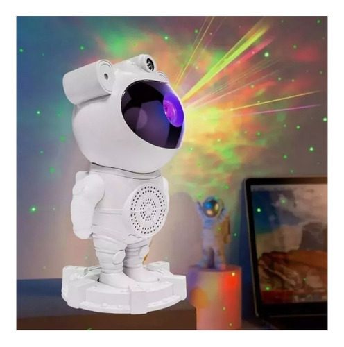 Lámpara Astronauta Proyector Estrellas Bocina Bluetooth Luz.