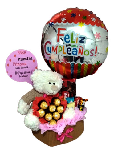 San Valentín. Día De Los Enamorados Globos-peluches +regalo 