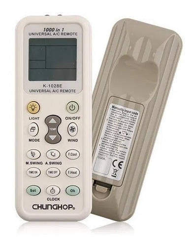 Imagen 1 de 1 de Control Remoto Universal Para Aire Acondicionado