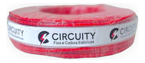 Cabo unipolar Circuity 1 x 4 mm 1x4mm² vermelho x 100m em rolo