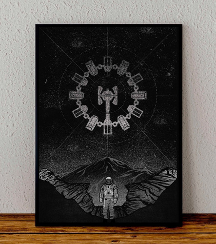 Cuadro 33x48 Poster Enmarcado Interstellar Nolan Pelicula