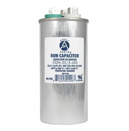 Capacitor Trabajo Aire Acondicionado 35+5 Uf Mfd 370-450vac