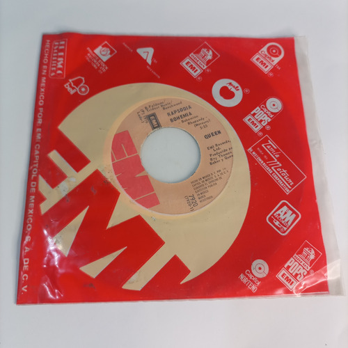 Queen Rapsodia Bohemia Sencillo Vinil 1976 Emi (Usado)