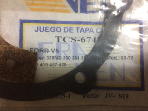 Empacadura Tapa Cadena Ford 330md 332 352 360 390 427 428