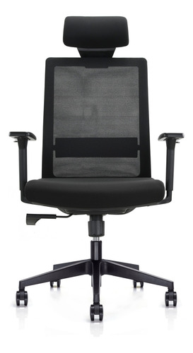 Silla De Oficina Premium Ergonométrica Benessere Negro Material Del Tapizado Tela