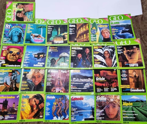 Revista Geo - Edición España 1989 A 1992, 25 Revistas (Usado)