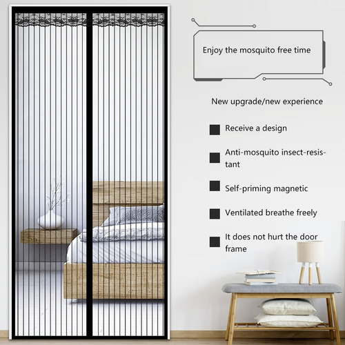Cortina Magnética Para Puerta, 100 X 210 Cm, Antimosquitos