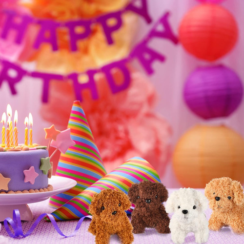 12 Piezas De Mini Perros De Peluche Con Llaveros Regalos De