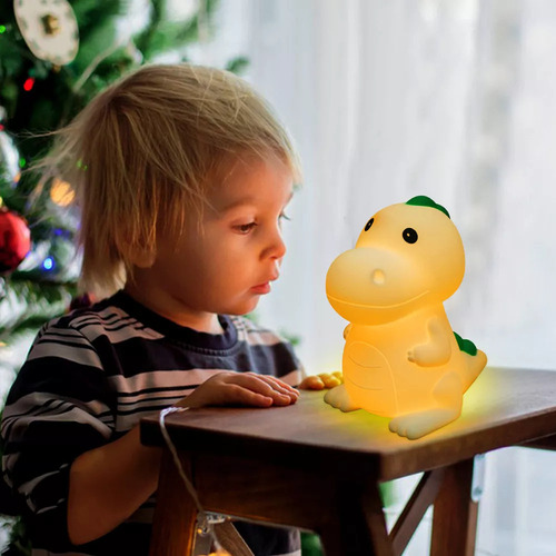 Lámpara De Noche Luz De Dinosaurios Remoto Ajustable
