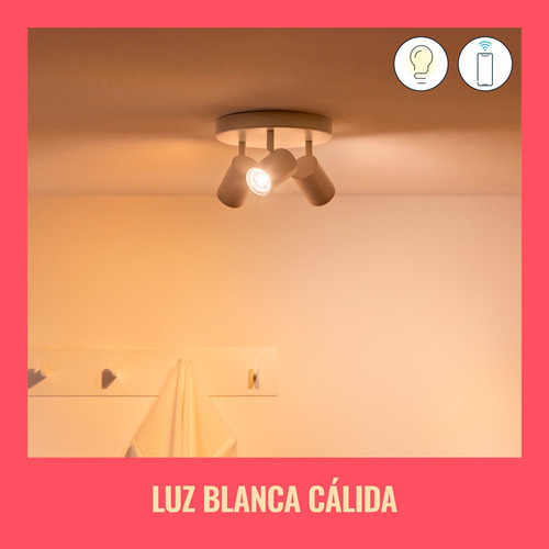 Imagen 7 de 8 de Foco Inteligente Led Wifi Wiz Cálido/frío 4.9w Gu10