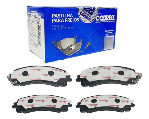 Juego X4 Pastillas De Freno Cobreq Chevrolet S10 2.8 2014