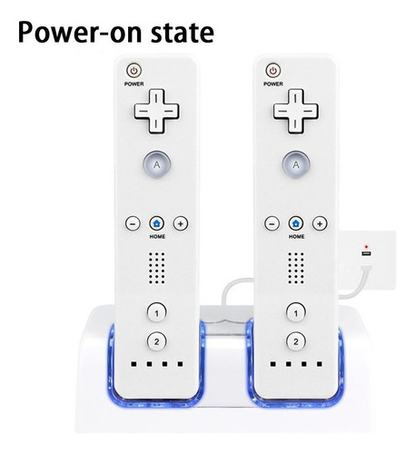 Estação De Carregamento 2-em-1 Para Controle Remoto Wii U Wi