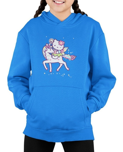 Poleron Niña Hello Kitty Gatito Unicornio Estampado Algodon