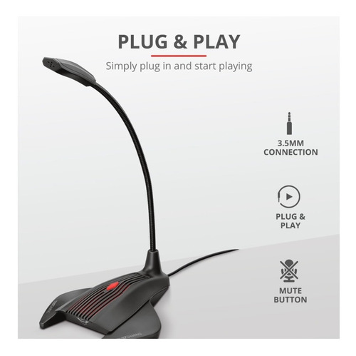Imagen 6 de 9 de Microfono Gamer Trust Nepa 3.5mm Pc Notebook