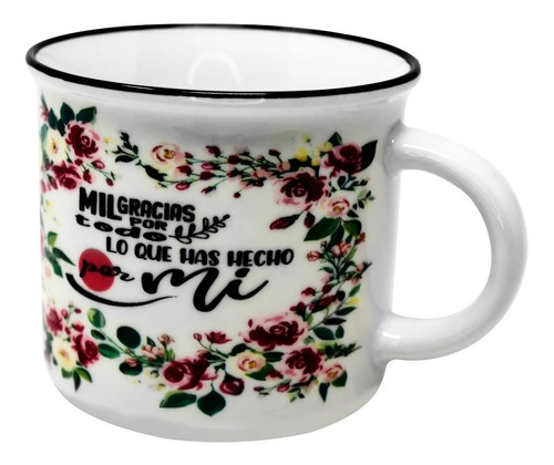 Taza Para Café 350ml De Porcelana Para Regalo Frases Amor