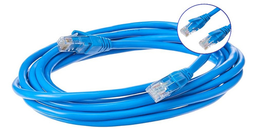 Cabo De Rede Cat6 1 Metro Ethernet Lan Giga 10/1000 