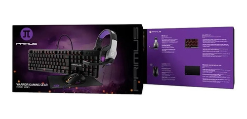 Primus Gamer Teclado Ballista 100t + Audifonos + Mouse + Pad