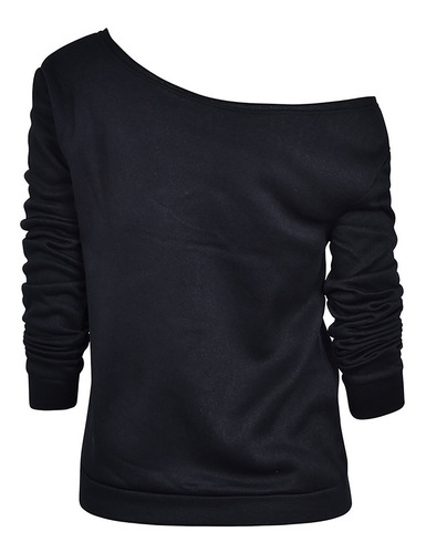 Playera Con Estampado De Labios Y Hombros Descubiertos Y Cu