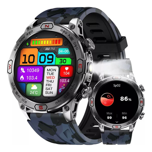 Reloj Inteligente Deportivo Amoled 1atm Para Hombre Con Altí